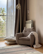 Kids Armchair Hippo MARIBO Fabric Taupe