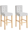 Set of 2 Bar Chairs MADISON Grey