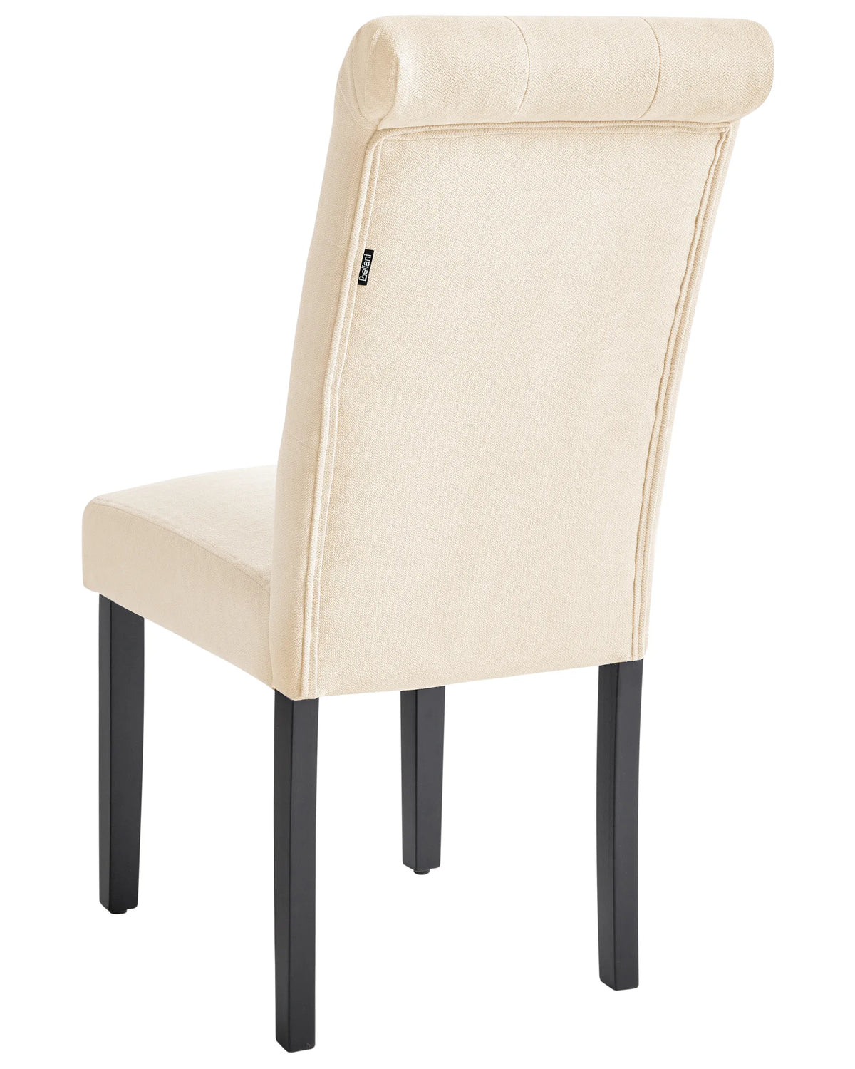 Set of 2 Dining Chairs ISDA Fabric Light Beige — front product view