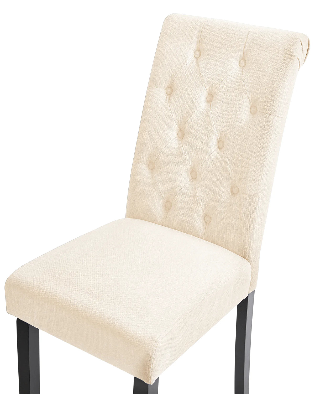 Set of 2 Dining Chairs ISDA Fabric Light Beige — side product view