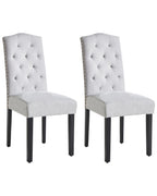 Set of 2 Dining Chairs BOLORA Fabric Grey — main product view