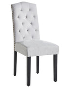 Set of 2 Dining Chairs BOLORA Fabric Grey — alternate product view