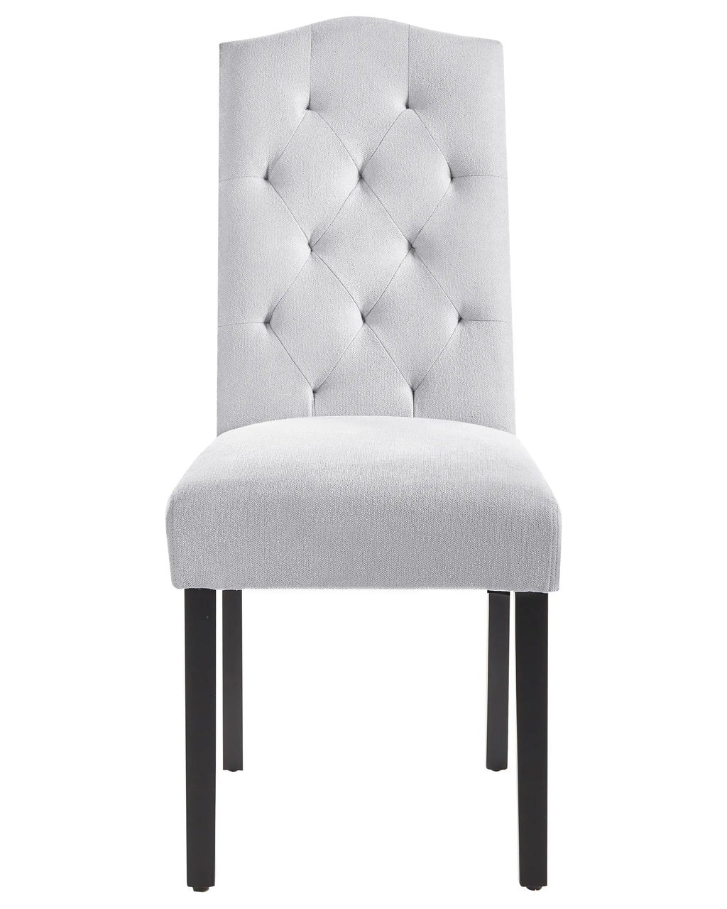 Set of 2 Dining Chairs BOLORA Fabric Grey — angled product view