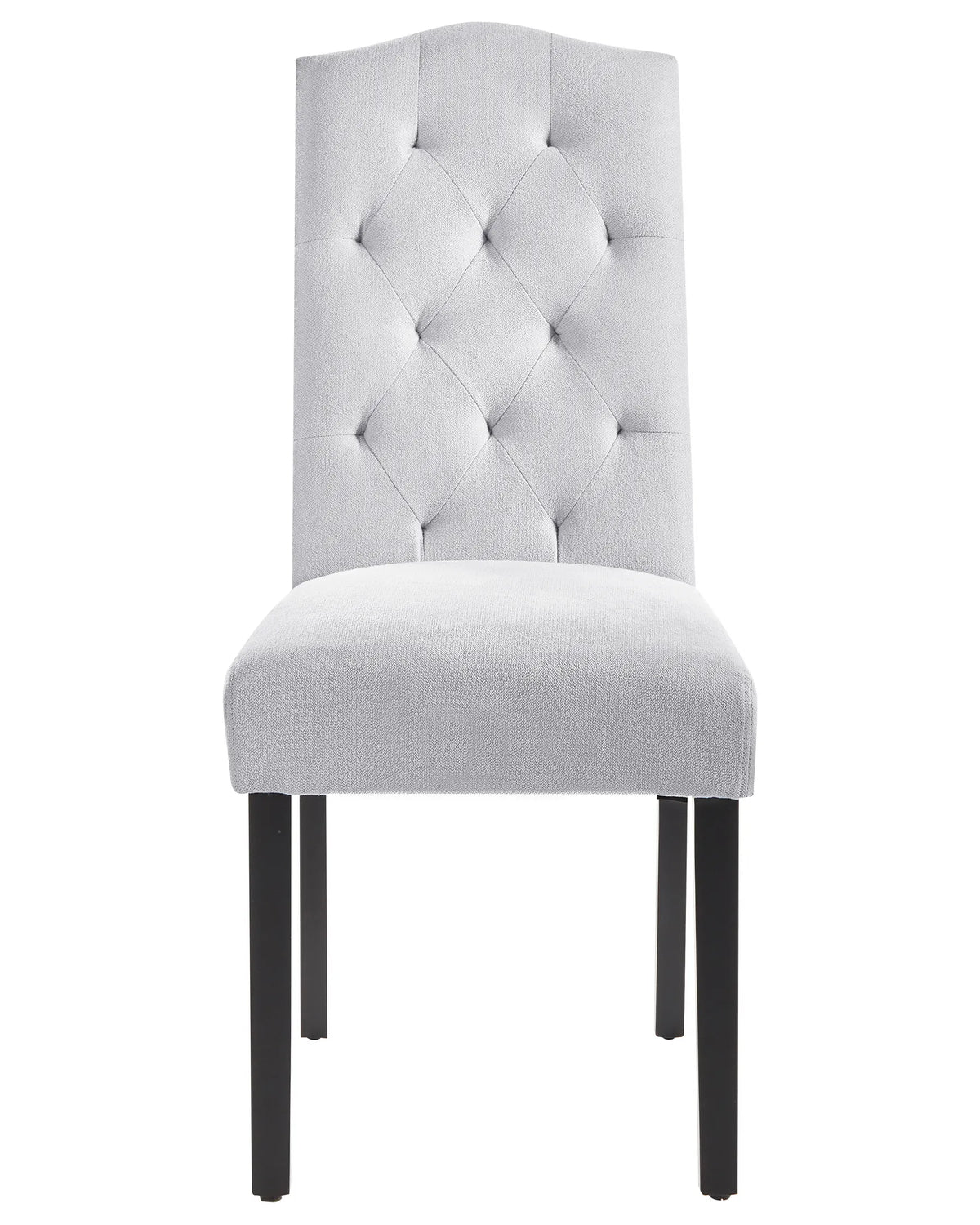 Set of 2 Dining Chairs BOLORA Fabric Grey — angled product view
