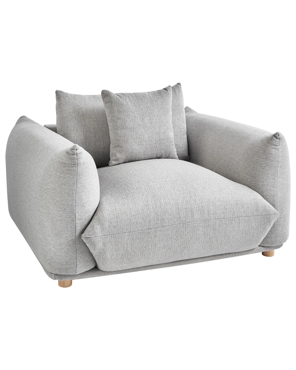 Armchair LUVOS Fabric Light Grey