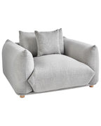 Armchair LUVOS Fabric Light Grey