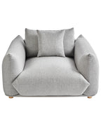 Armchair LUVOS Fabric Light Grey