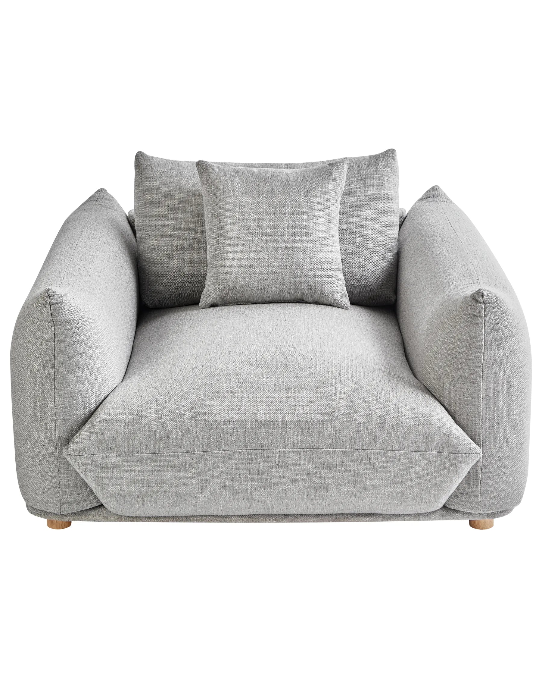 Armchair LUVOS Fabric Light Grey