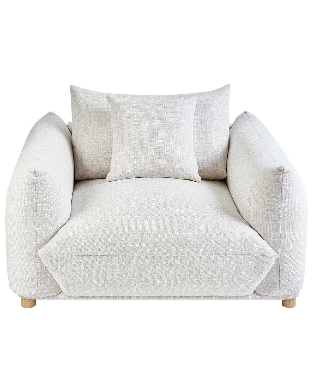 Armchair COMO Fabric Off-White – front view