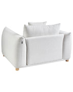 Armchair COMO Fabric Off-White – side view
