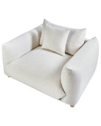 Armchair COMO Fabric Off-White – alternate side view