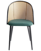 Set of 2 Dining Chairs CORNELL Metal Green