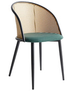 Set of 2 Dining Chairs CORNELL Metal Green