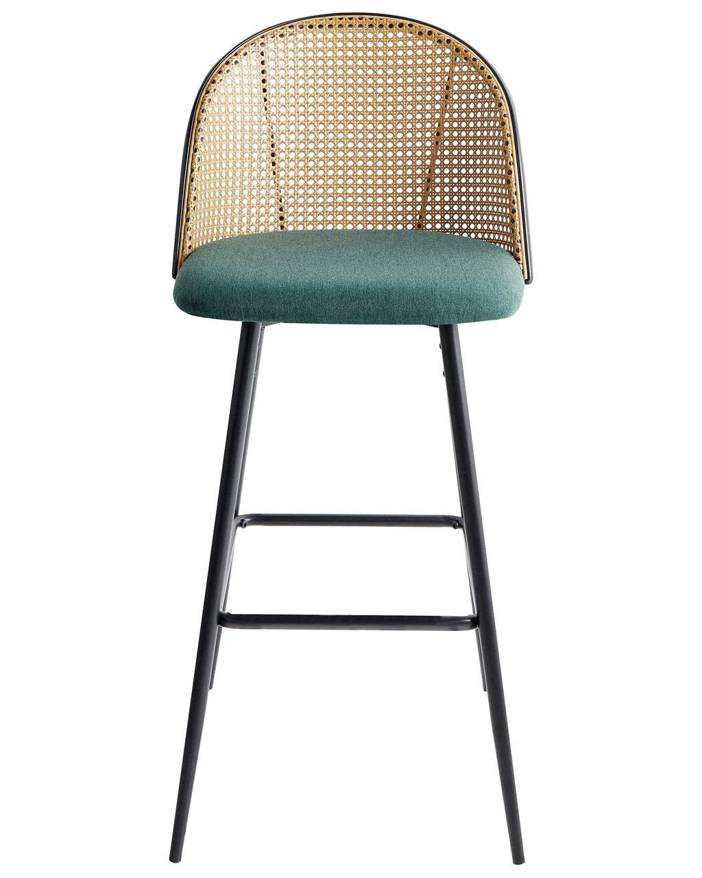 Set of 2 Bar Chairs CORNELL Metal Green