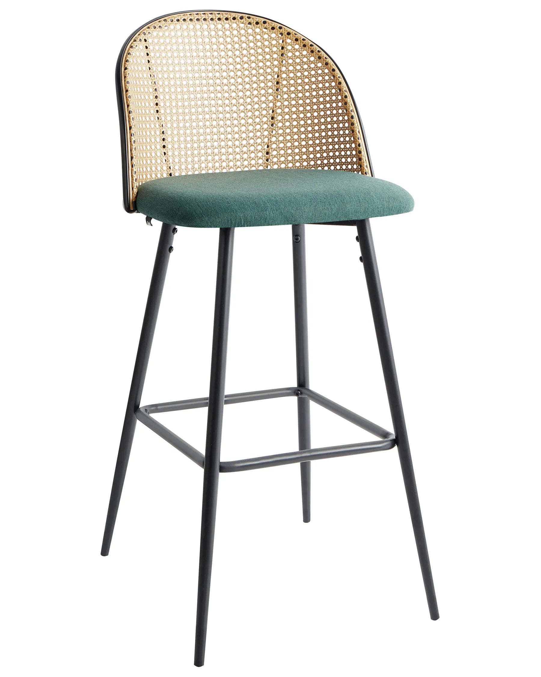 Set of 2 Bar Chairs CORNELL Metal Green