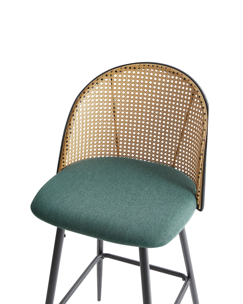 Set of 2 Bar Chairs CORNELL Metal Green