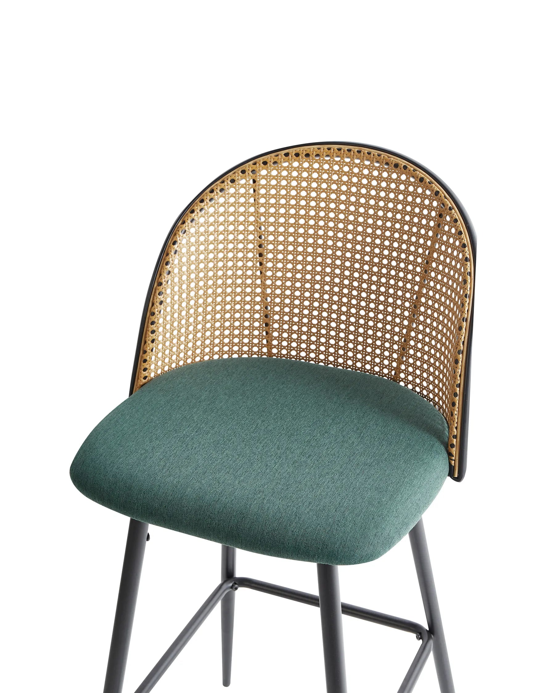 Set of 2 Bar Chairs CORNELL Metal Green