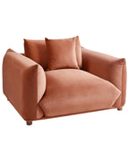 Armchair LUVOS Velvet Golden Brown