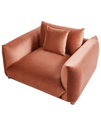 Armchair LUVOS Velvet Golden Brown