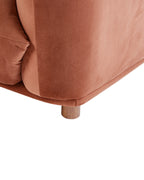 Armchair LUVOS Velvet Golden Brown