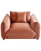 Armchair LUVOS Velvet Golden Brown