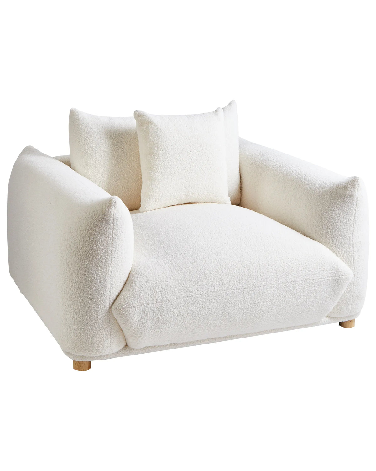 Armchair COMO Boucle Off-White – side view