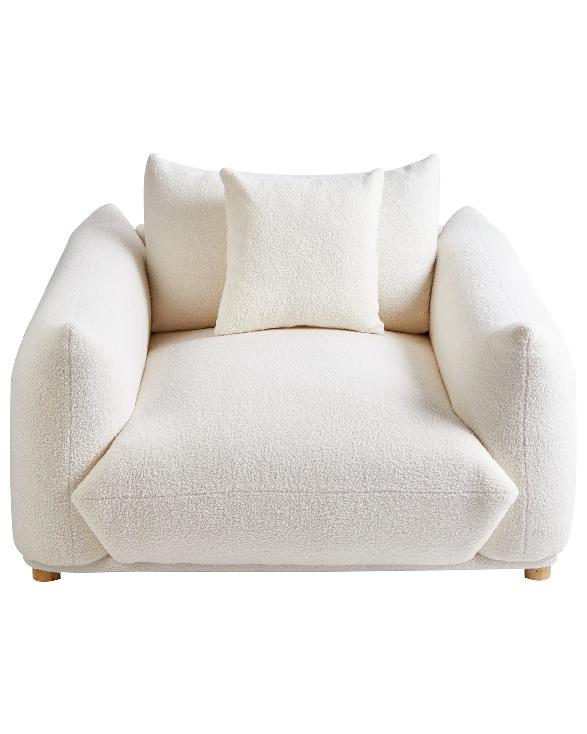 Armchair COMO Boucle Off-White – alternate side view