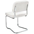 Set of 2 Dining Chairs IRWIN Corduroy Off-White