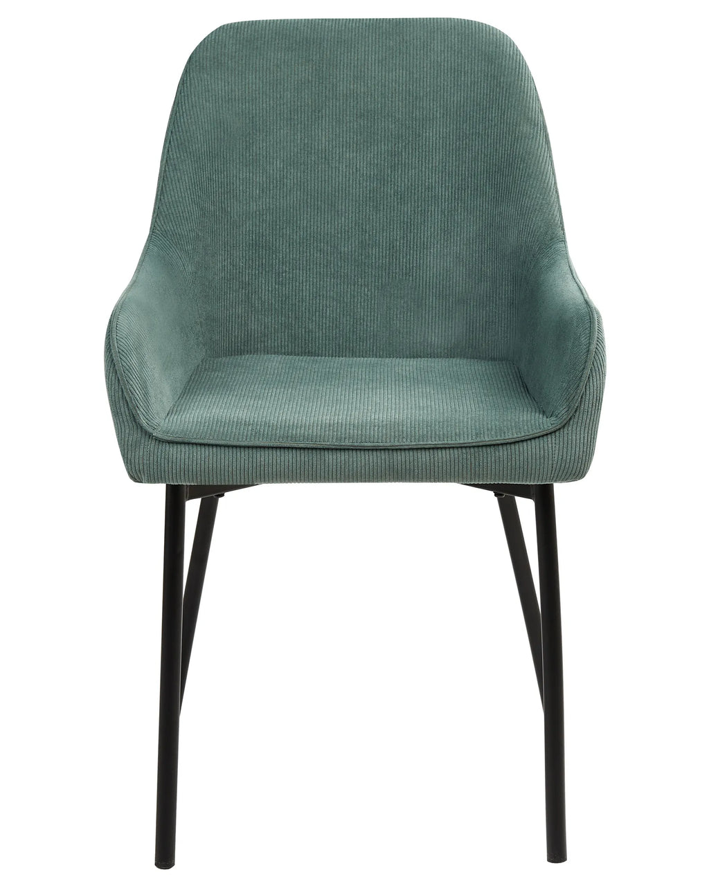 Set of 2 Dining Chairs LOVERNA Corduroy Green