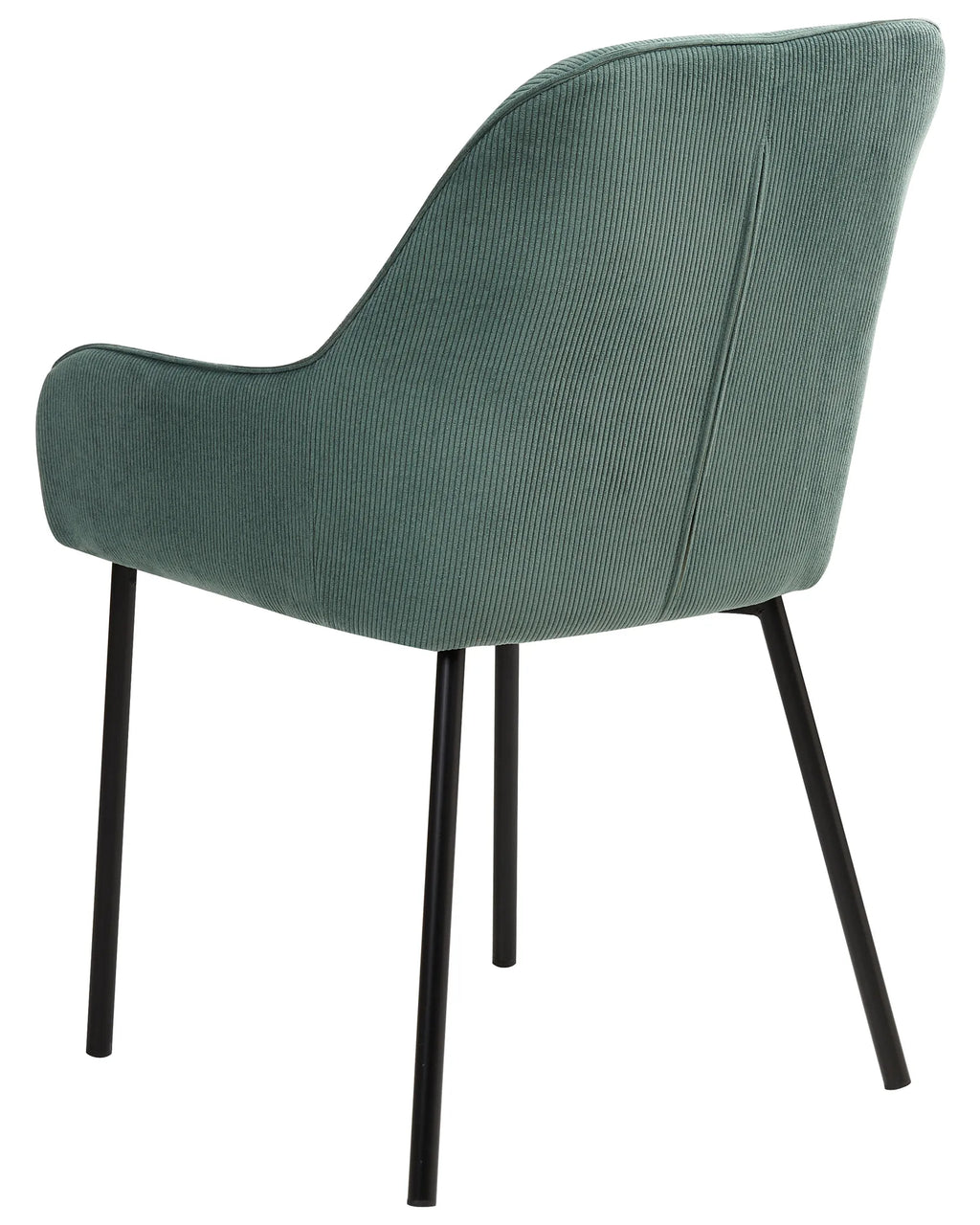 Set of 2 Dining Chairs LOVERNA Corduroy Green