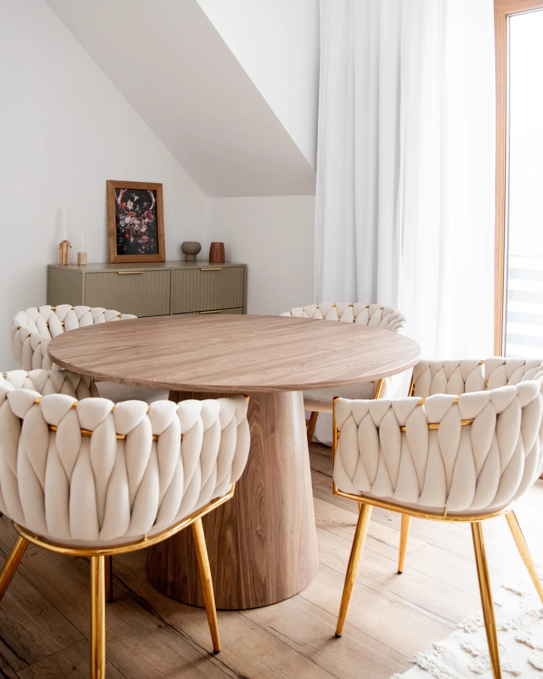 Dining Table OYEN Dark Brown 120 cm 120 cm