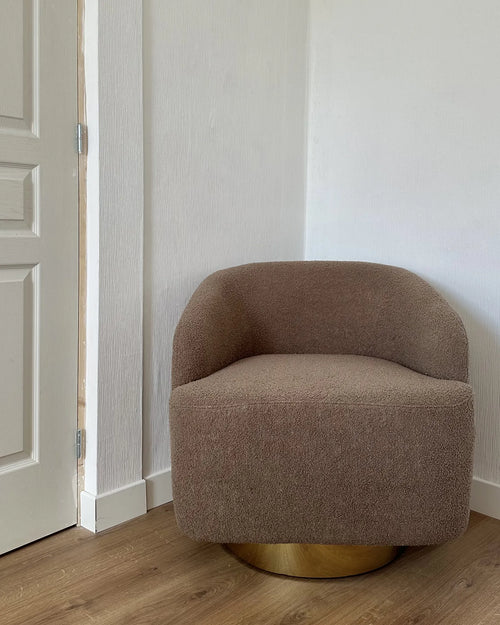 Armchair LAVIK Fabric Brown