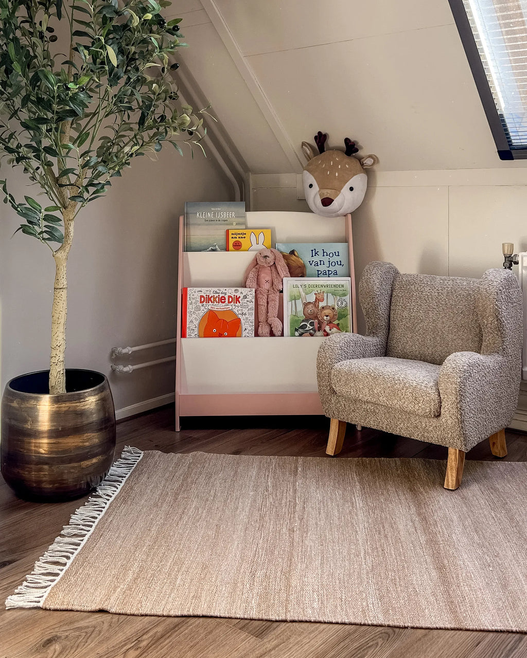 Kids Armchair FARUM Boucle Taupe