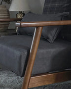 Armchair SKARA Faux Leather Dark Brown