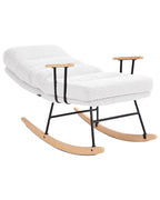 Rocking Chair ESKELIN Reclining Boucle Off-White