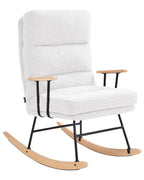 Rocking Chair ESKELIN Reclining Boucle Off-White