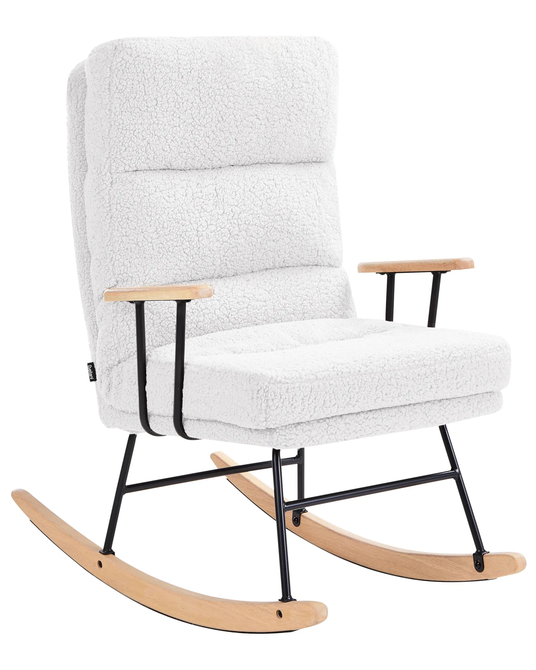 Rocking Chair ESKELIN Reclining Boucle Off-White