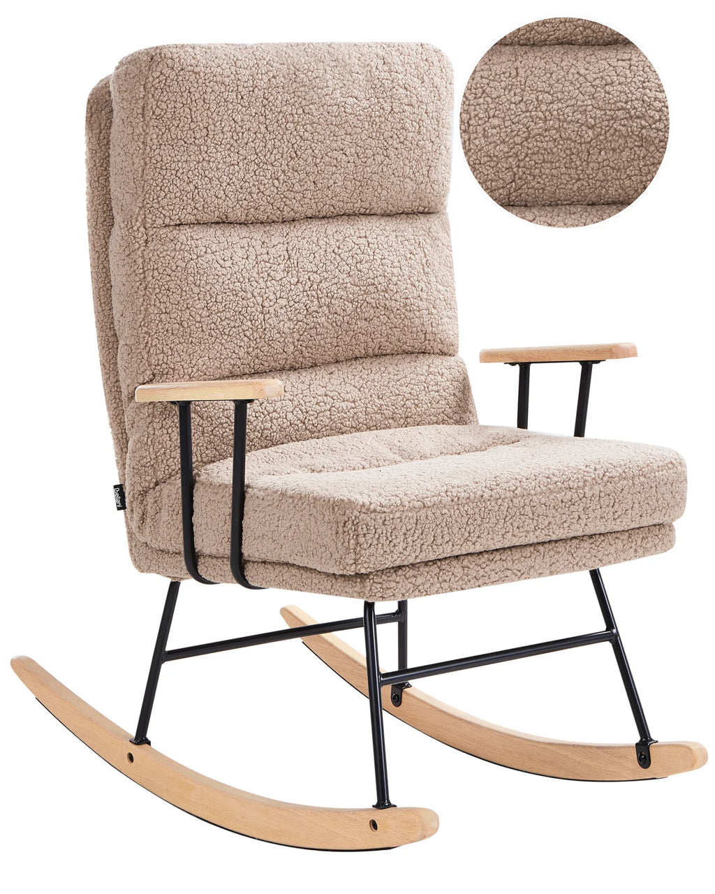 Rocking Chair ESKELIN Reclining Boucle Beige