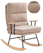 Rocking Chair ESKELIN Reclining Boucle Beige