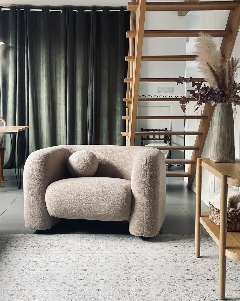 Armchair LEIREN Boucle Beige