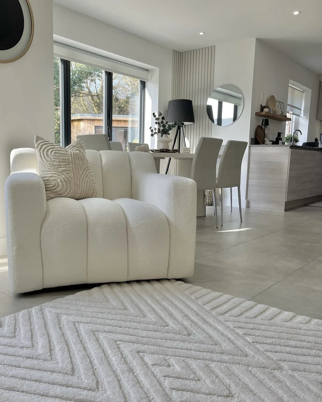 Armchair AGERUP Boucle Off-White