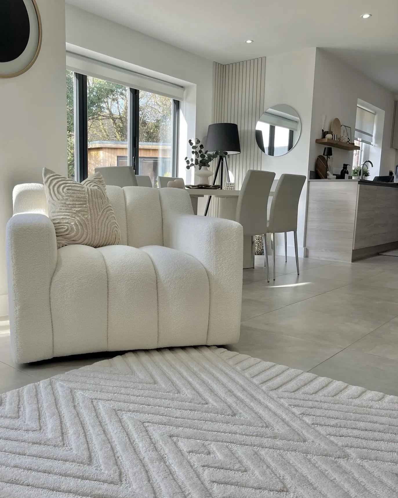 Armchair AGERUP Boucle Off-White