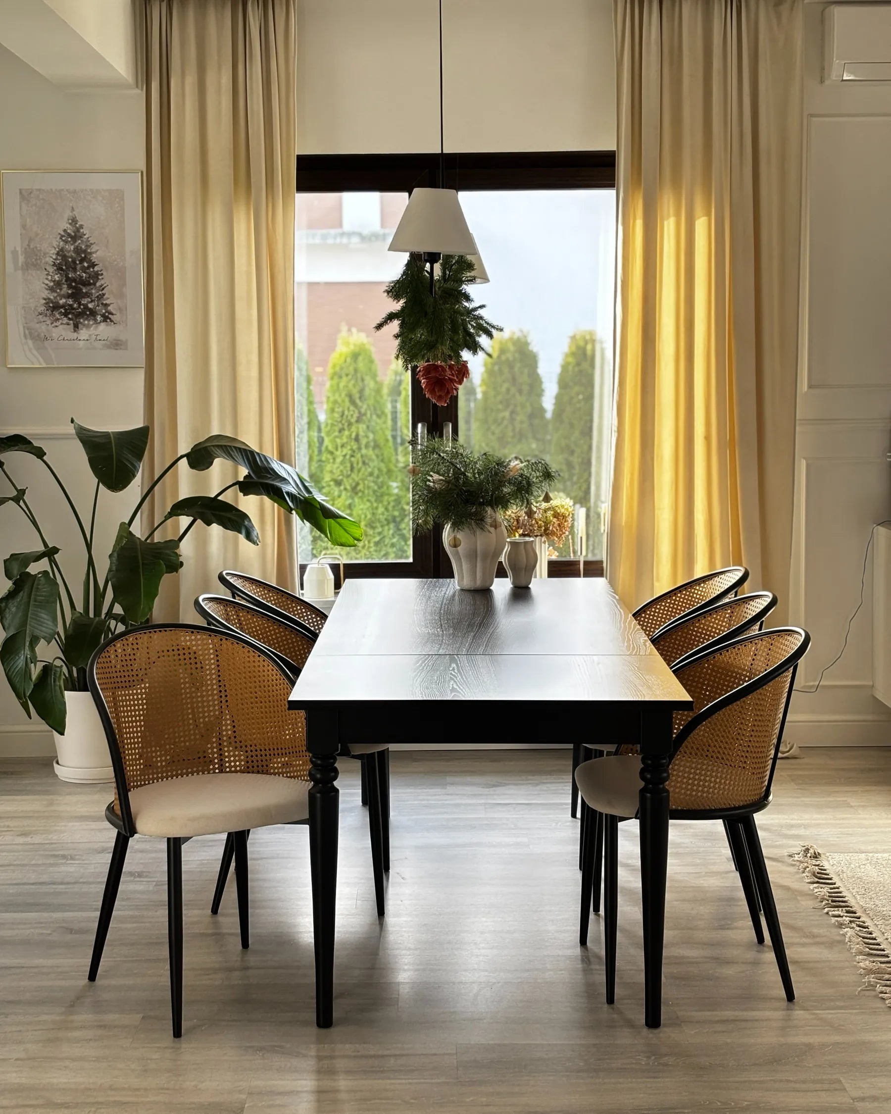 Set of 2 Dining Chairs CORNELL Metal Black