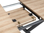 Extending Dining Table ANSELL Light Brown 160/200 cm 90 cm