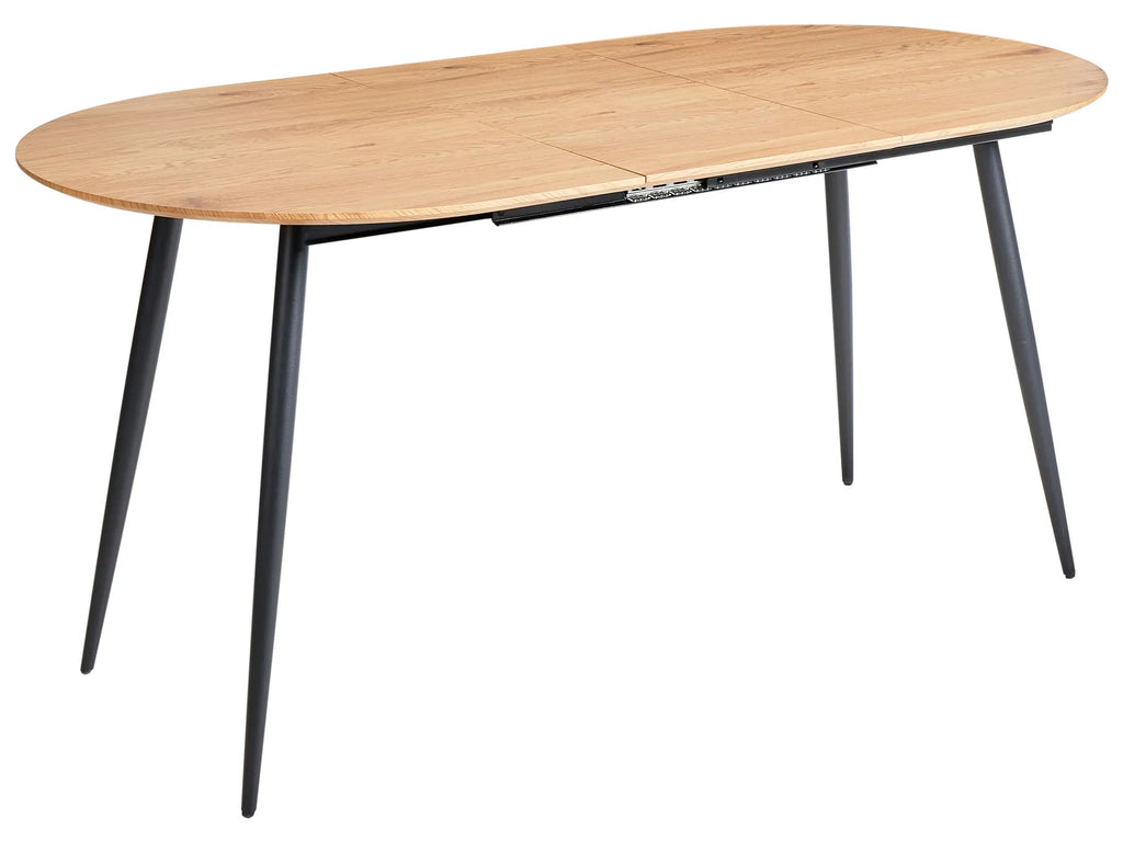 Extending Dining Table CLAVET Light Brown 120/160 cm 80 cm