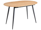 Extending Dining Table CLAVET Light Brown 120/160 cm 80 cm