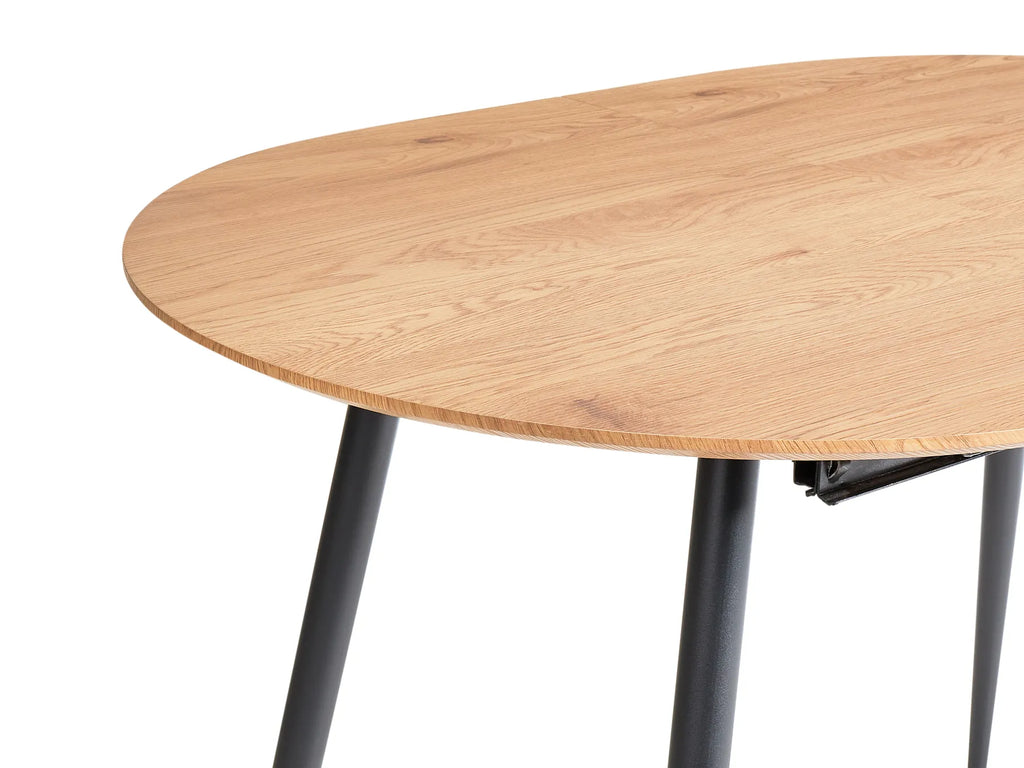Extending Dining Table CLAVET Light Brown 120/160 cm 80 cm