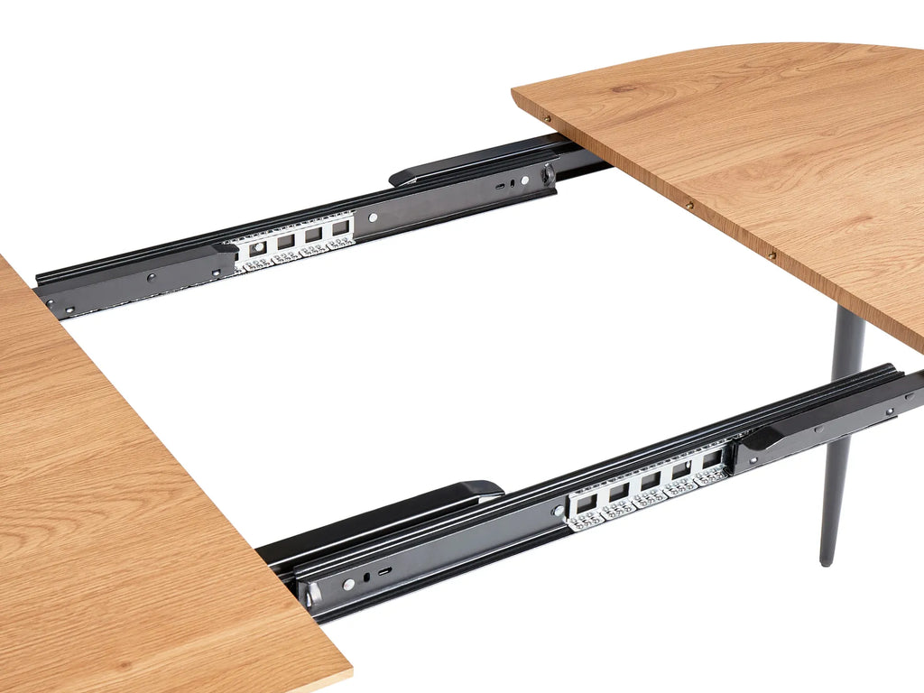 Extending Dining Table CLAVET Light Brown 120/160 cm 80 cm