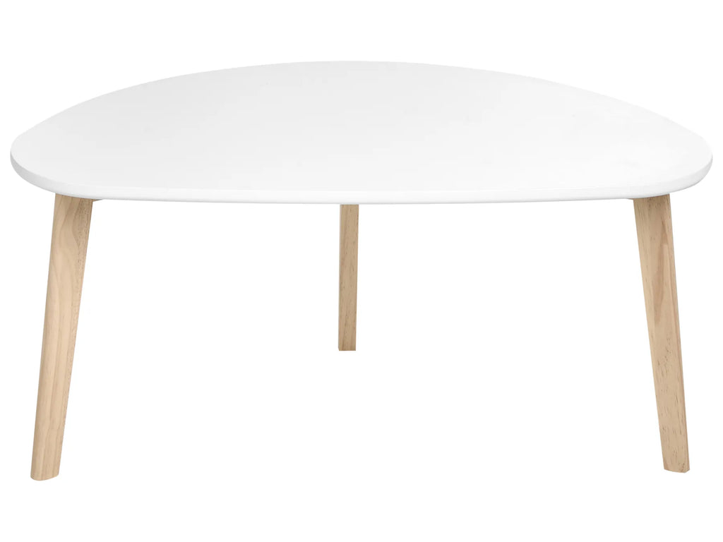 Set of 2 Coffee Tables NEVA White — angled product view