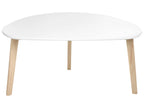 Set of 2 Coffee Tables NEVA White — angled product view